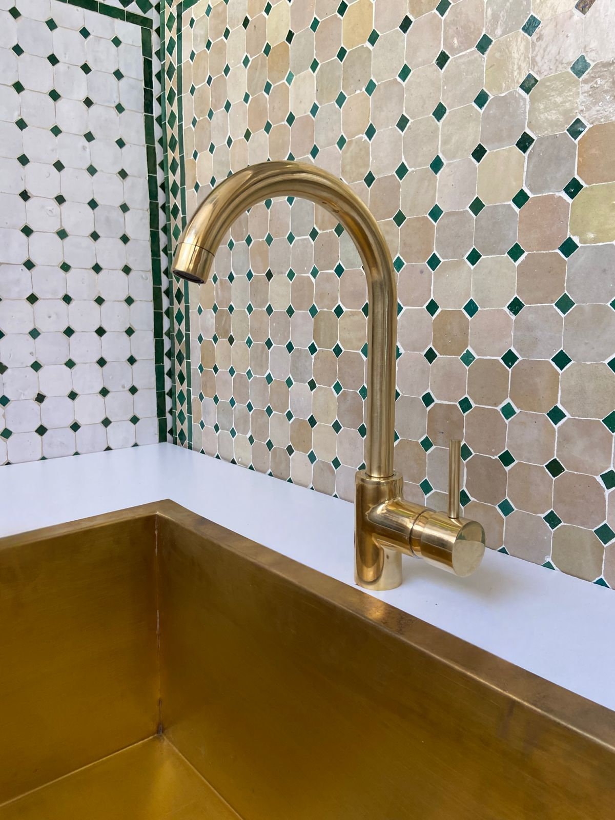 Unlacquered Brass Single Hole Faucet, Brass kitchen faucet, Sink faucet, kitchen sink.