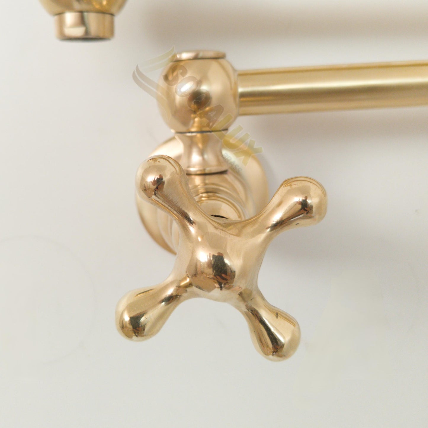 Unlacquered Solid Brass Pot Filler Faucet – Wall Mounted Kitchen Stove Pot Filler.