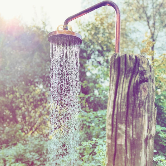 Unlacquered Solid Copper Shower Head, Rain showerhead.