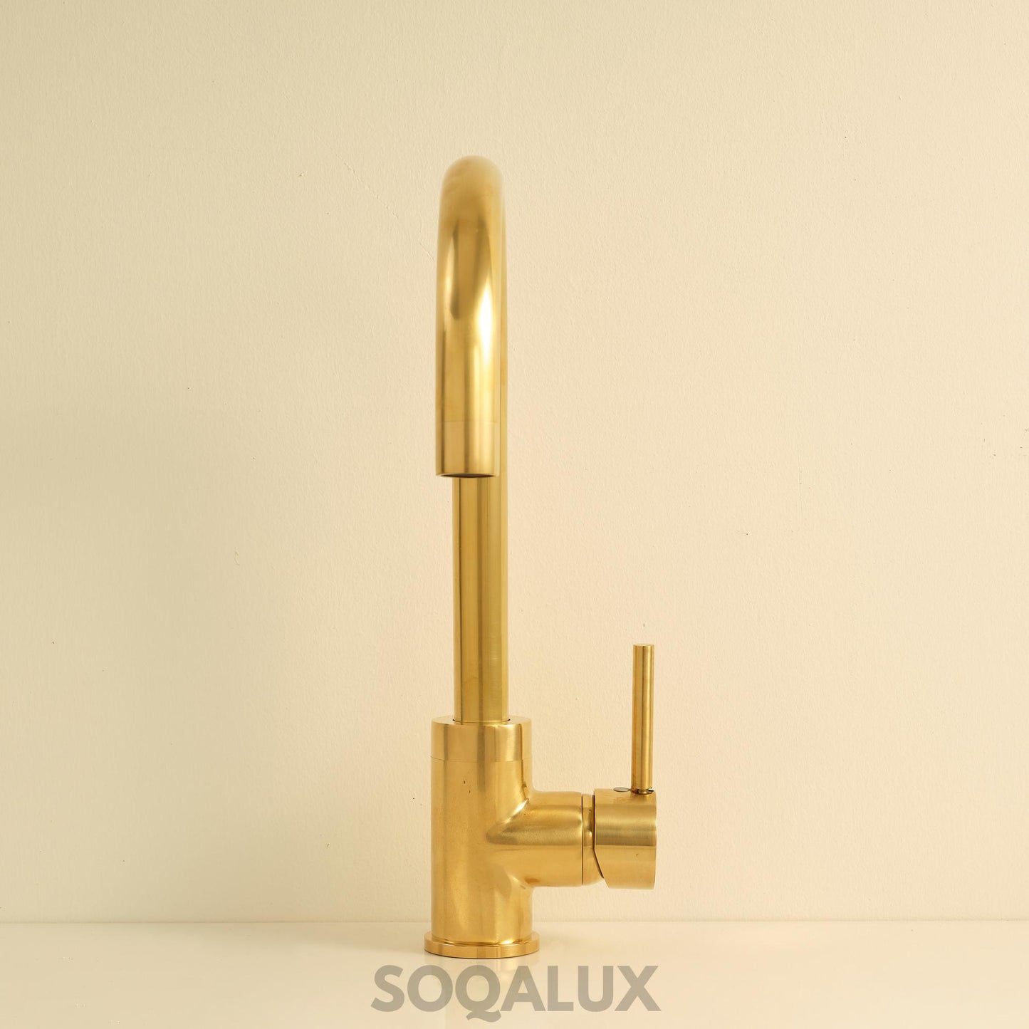 Unlacquered Solid Brass Faucet, Single Hole Faucet.