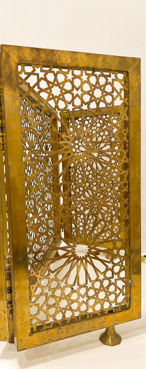Handmade Fireplace screen with 3 panel screen, living room decor.