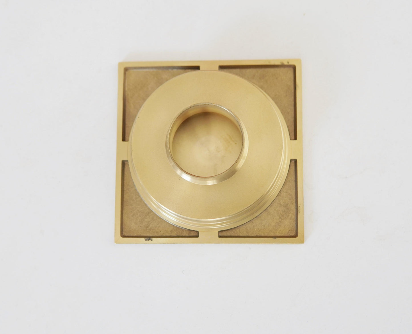 Unlacquered Brass Square Shower Floor Drain, Vintage Drain Cover.