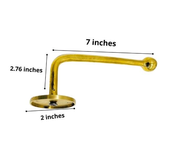 Unlacquered Brass Wall-Mounted Toilet Roll Holder, Bathroom Hardware Accessory