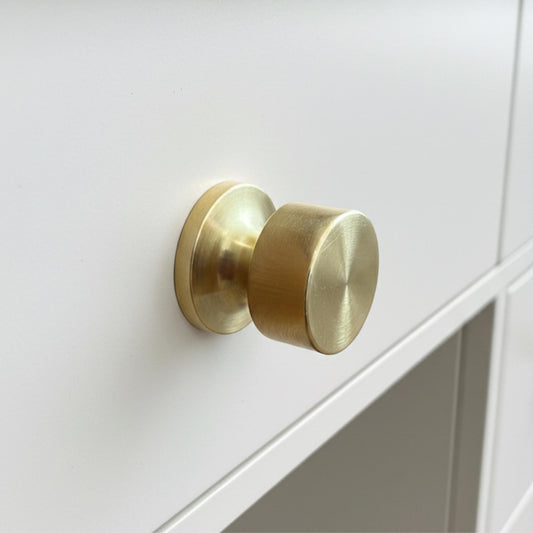Unlacquered Solid Brass Round Knobs: Kitchen Cabinet Knobs.