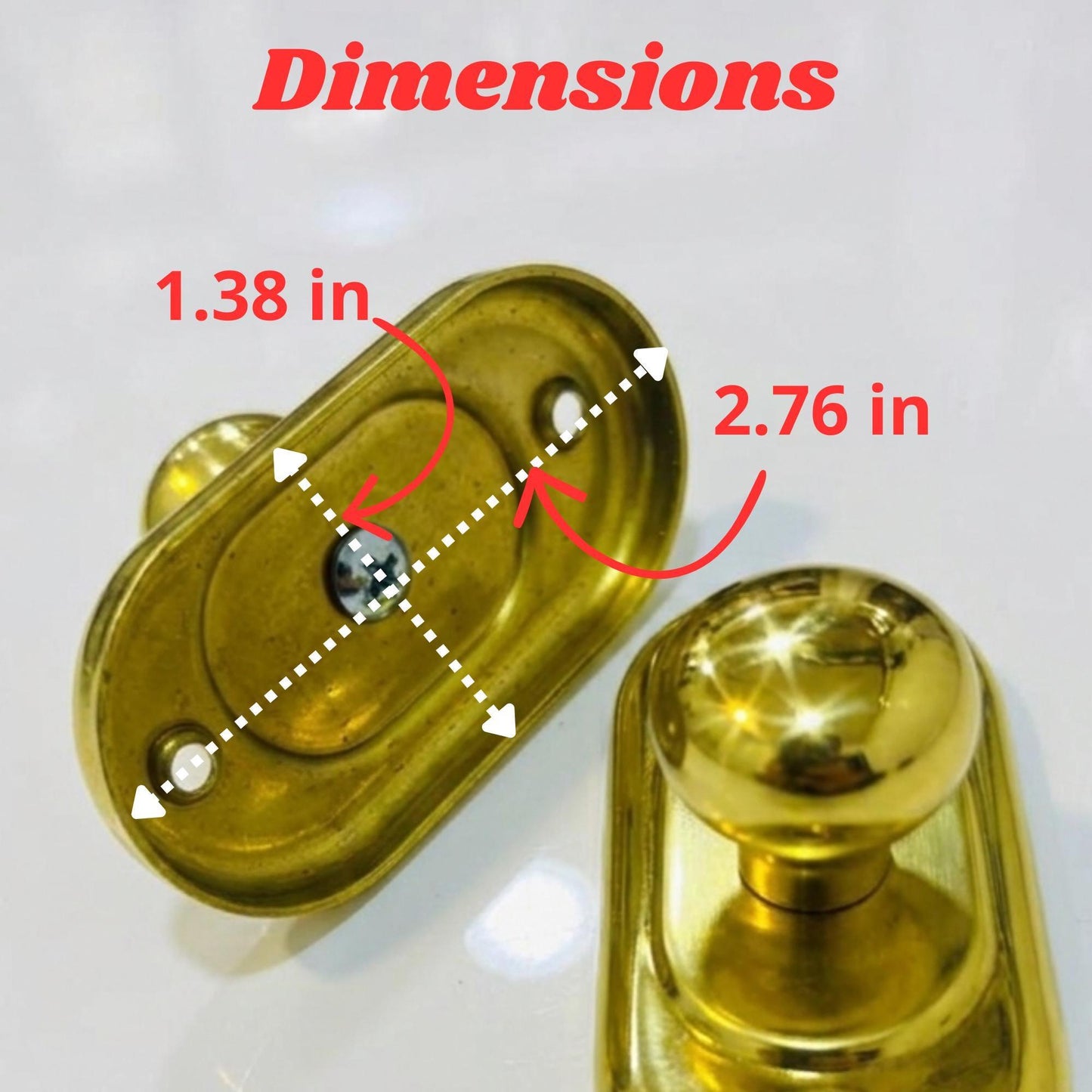 Vintage Brass Cabinet Knob with Backplate, Mid-Century Modern Dresser Hardware