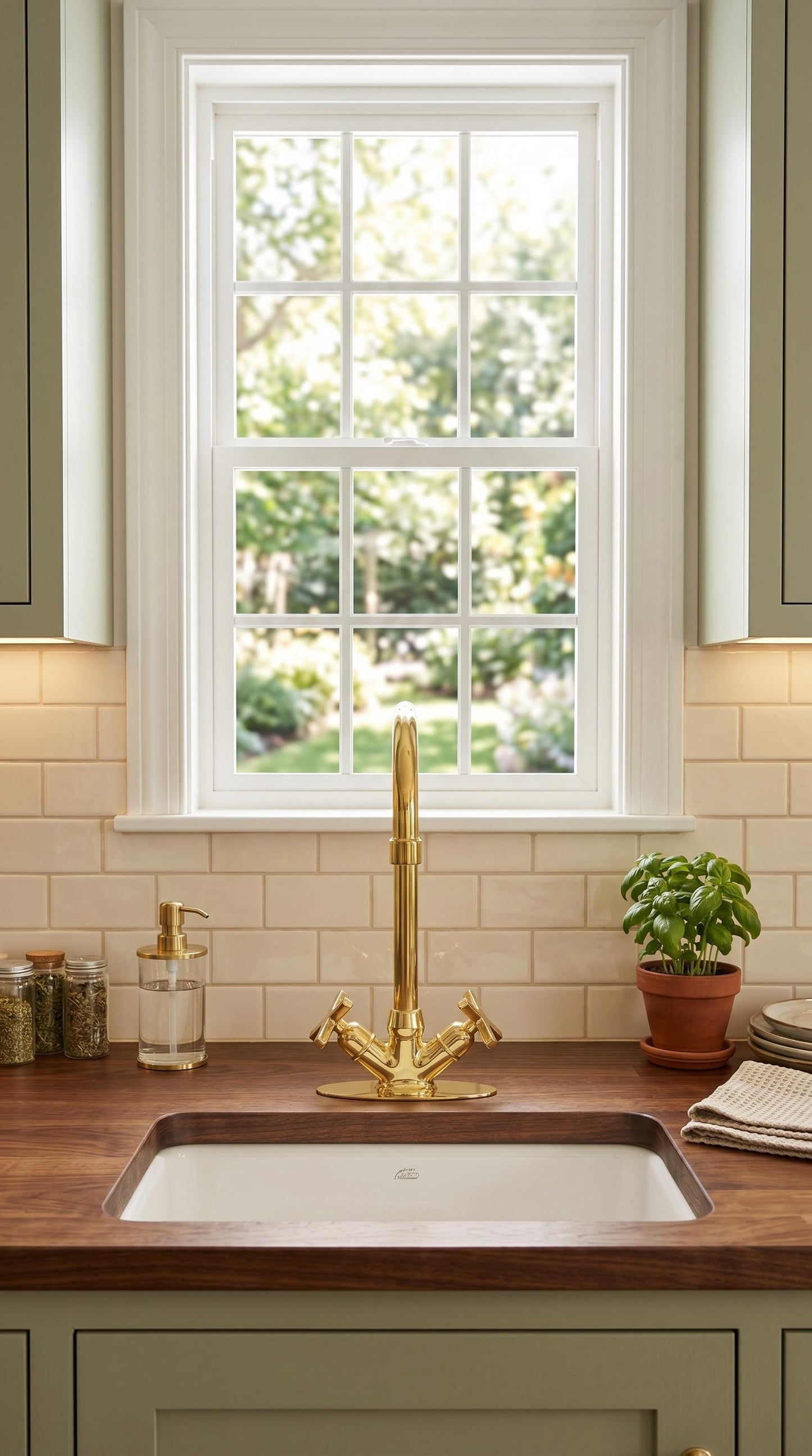 Unlacquered Solid brass gooseneck kitchen faucet with Faceplate.