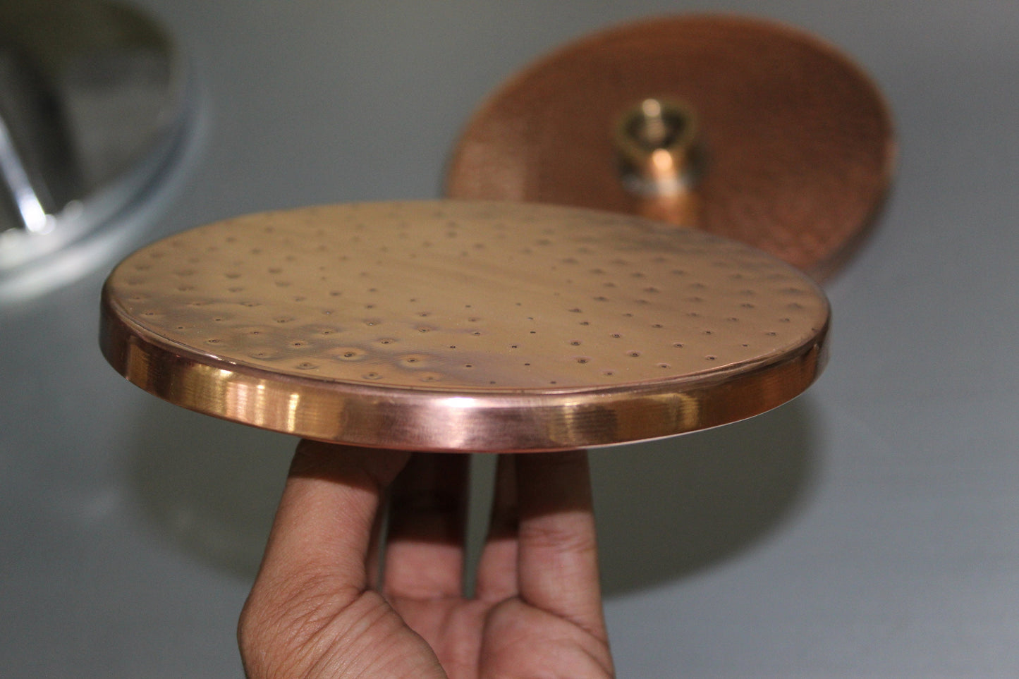 Unlacquered Solid Copper Rain Shower Head, Outdoor showerHead.