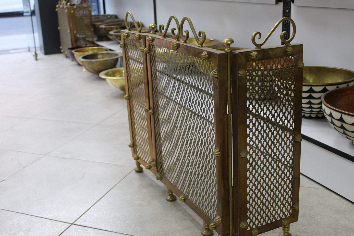 Fireplace Accessories Screen , Fireplace Brass screen Solid Brass Fireplace screen.