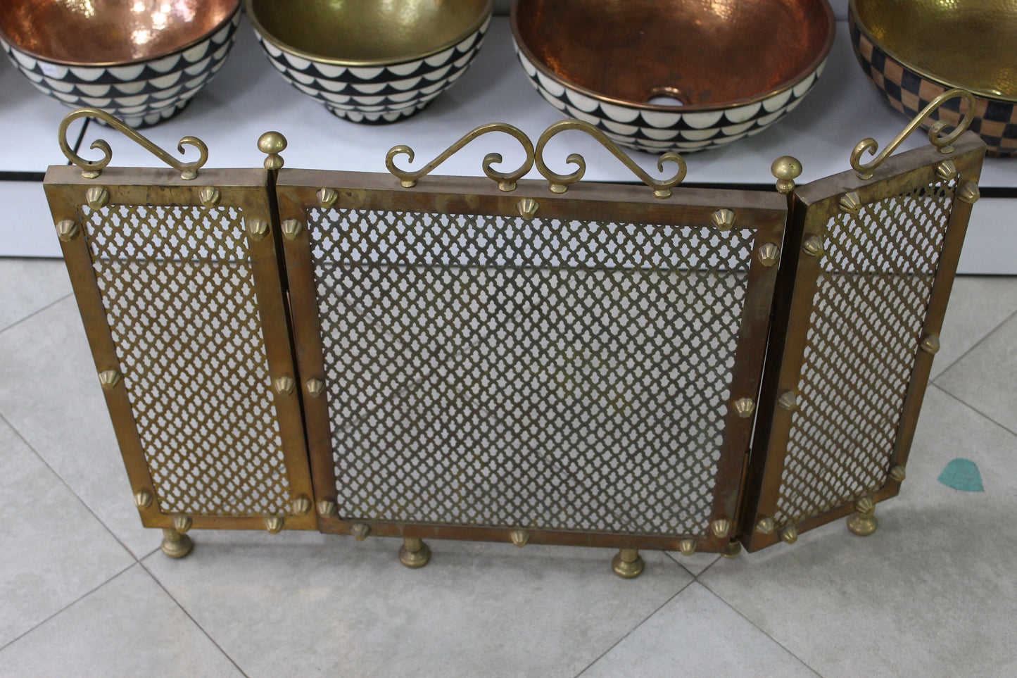 Fireplace Accessories Screen , Fireplace Brass screen Solid Brass Fireplace screen.