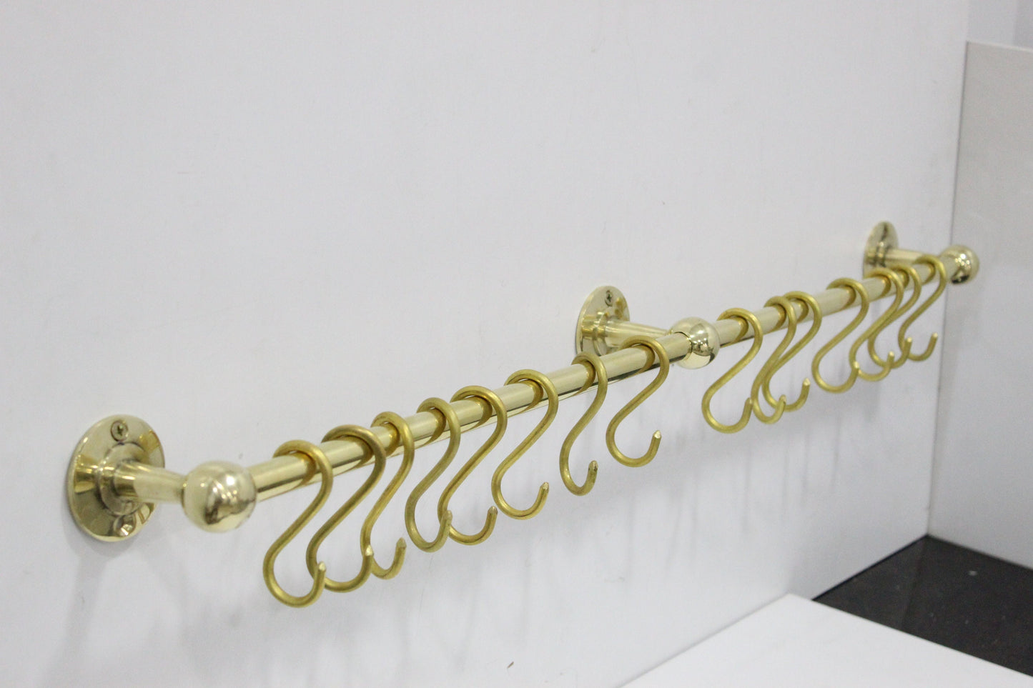Unlacquered Solid Brass and copper S-Hooks, Kitchen Utensil.