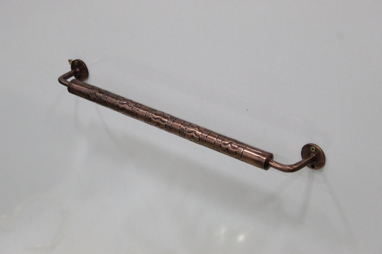 Handcrafted Engraved Solid Copper Bathroom Towel Bar, Hand towel holder.