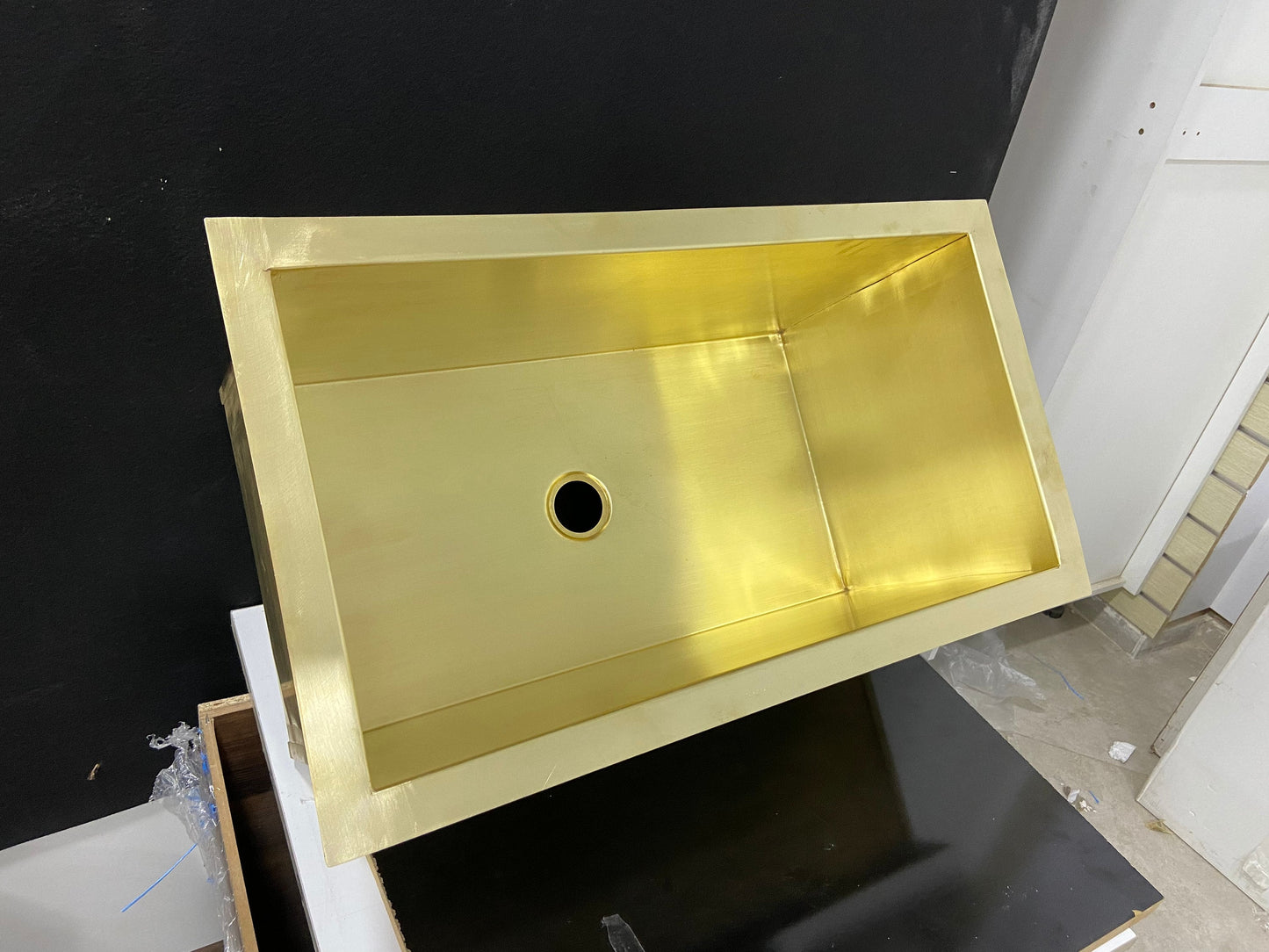 Solid Unlacquered Brass Undermount Kitchen Sink, Kitchen Bar Sink.