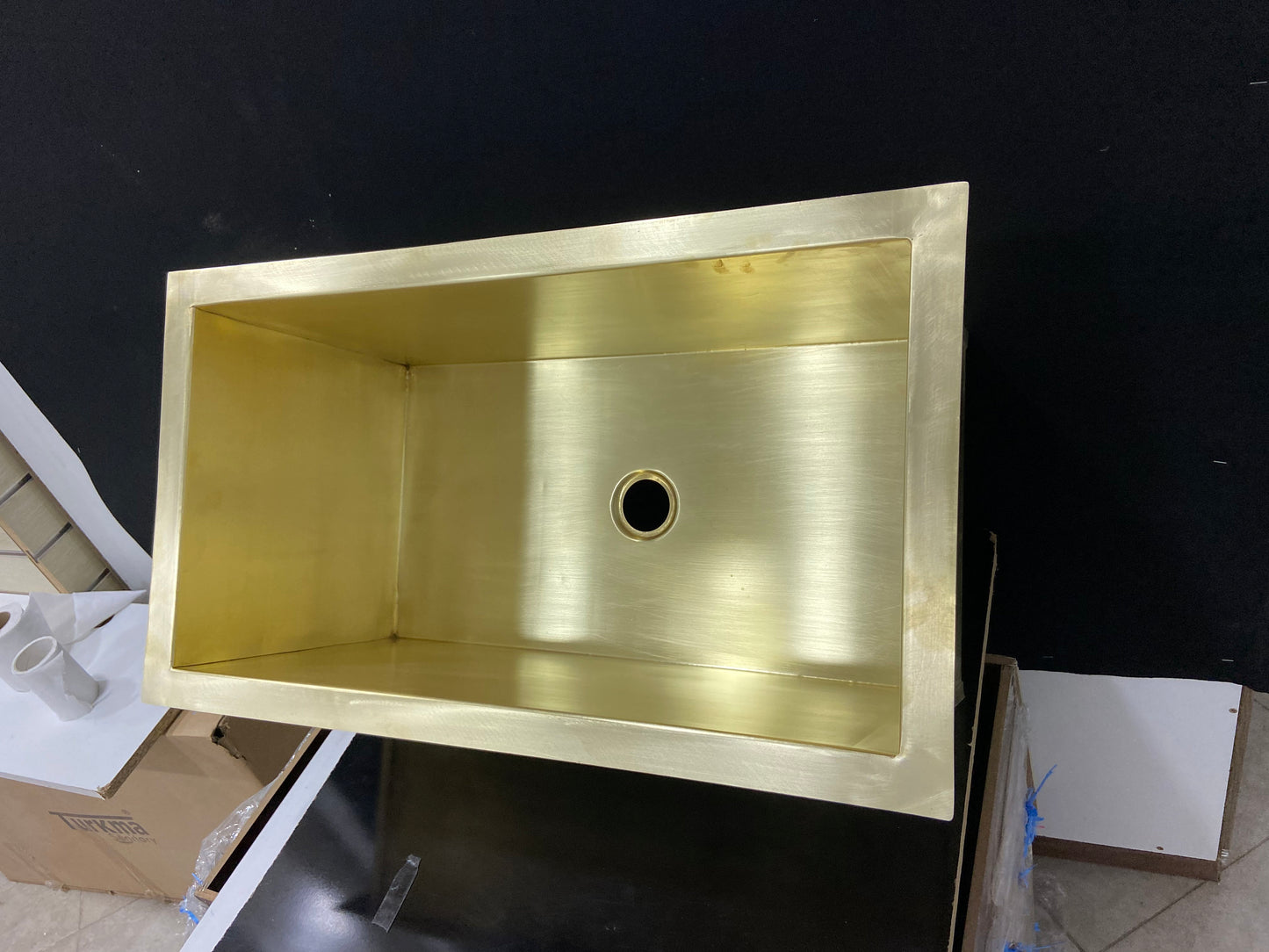 Solid Unlacquered Brass Undermount Kitchen Sink, Kitchen Bar Sink.