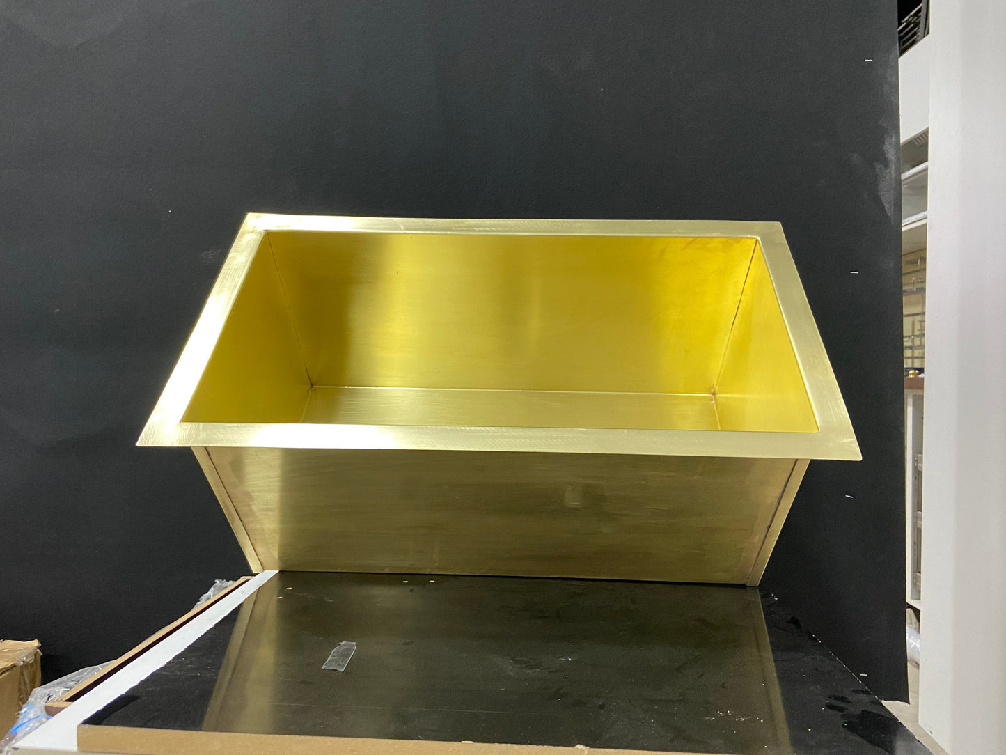 Solid Unlacquered Brass Undermount Kitchen Sink, Kitchen Bar Sink.