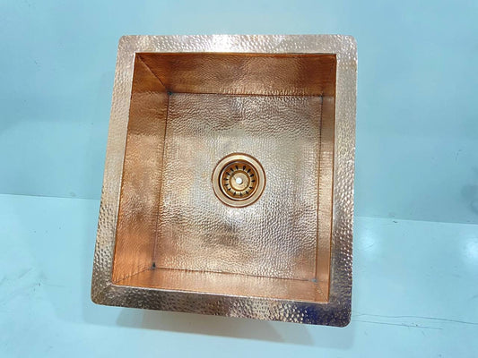 Handcrafted Solid Copper Kitchen Sink - Customizable Hand Hammered or Smooth Finish, Undermount And Unlacquered