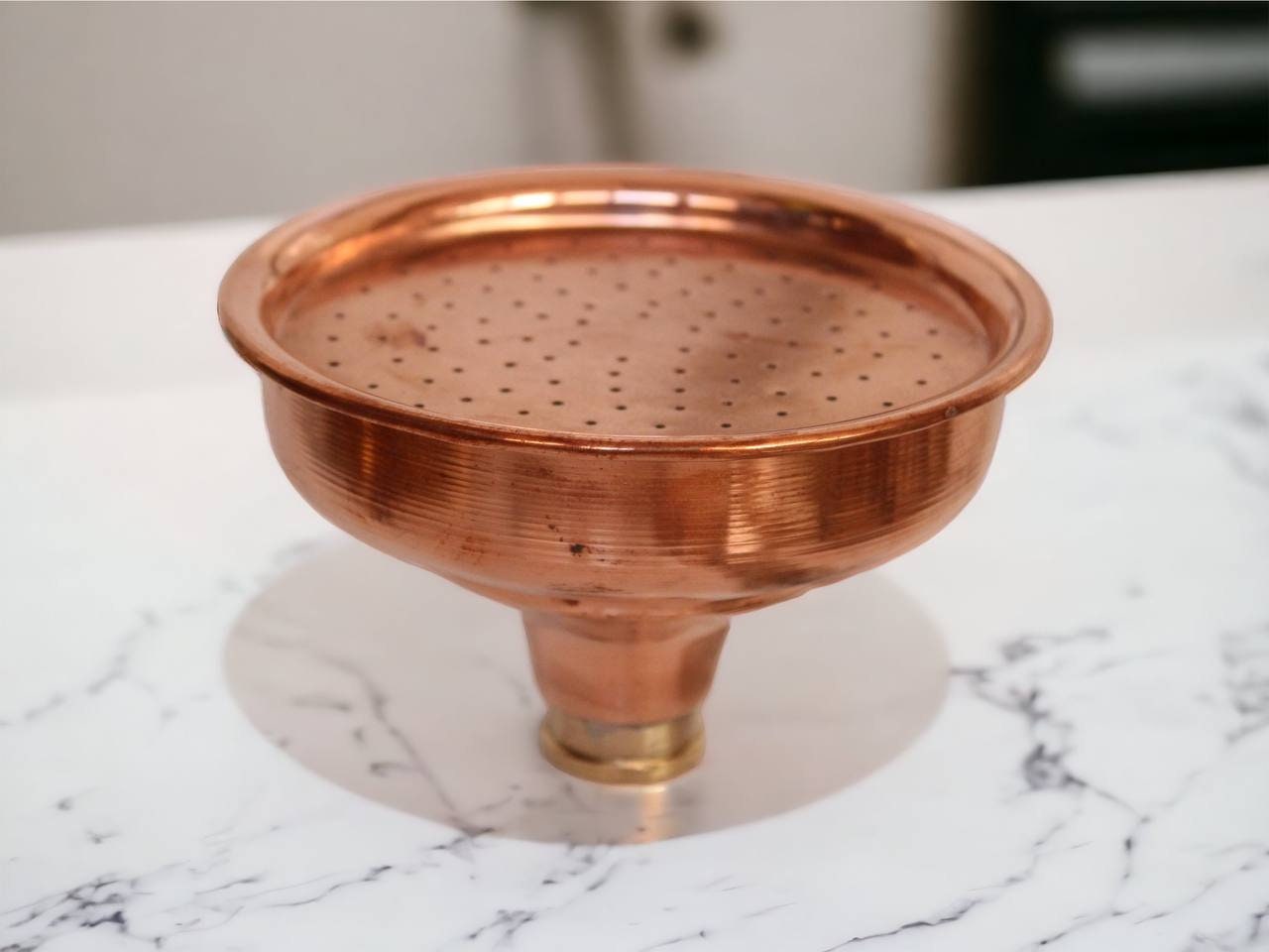 Unlacquered Solid Copper Shower Head, Rain showerhead.