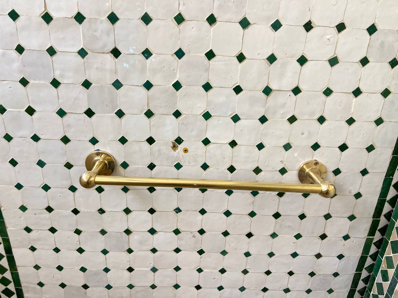 Unlacquered Brass Towel Bar for bathroom, Brass towel racks, Towel holder.