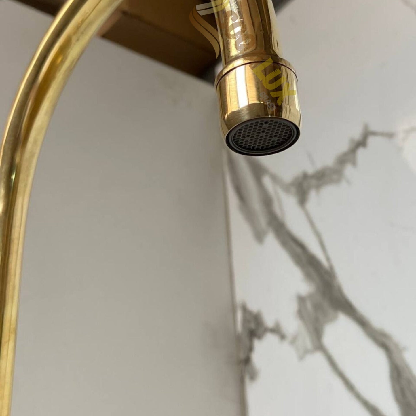 Unlacquered Brass Bar Kitchen Faucet, Cold Water Single Hole, Vintage kitchen.