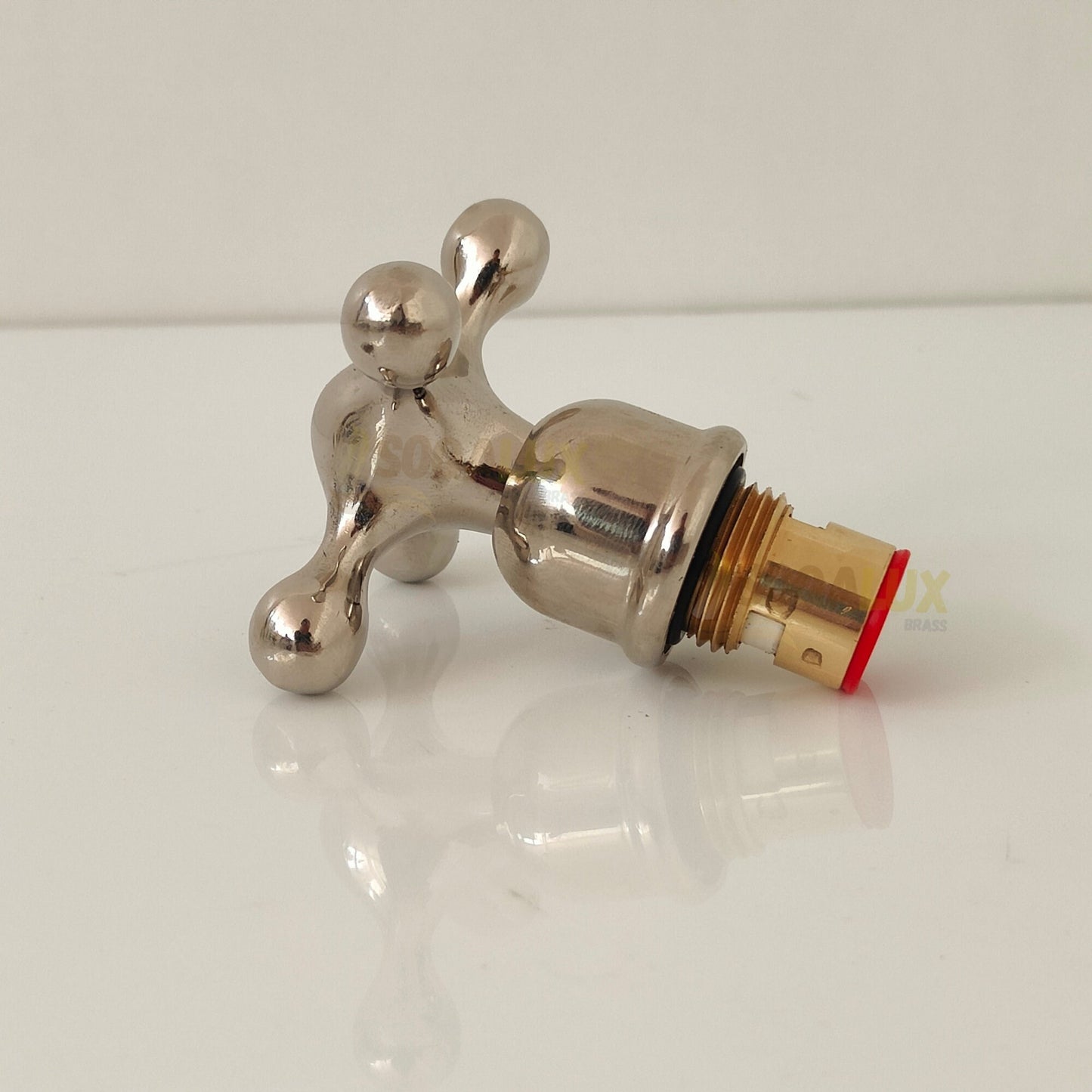 Handmade Faucet Handles Set of 2 - Stylish Valve And Cross Handle Design.