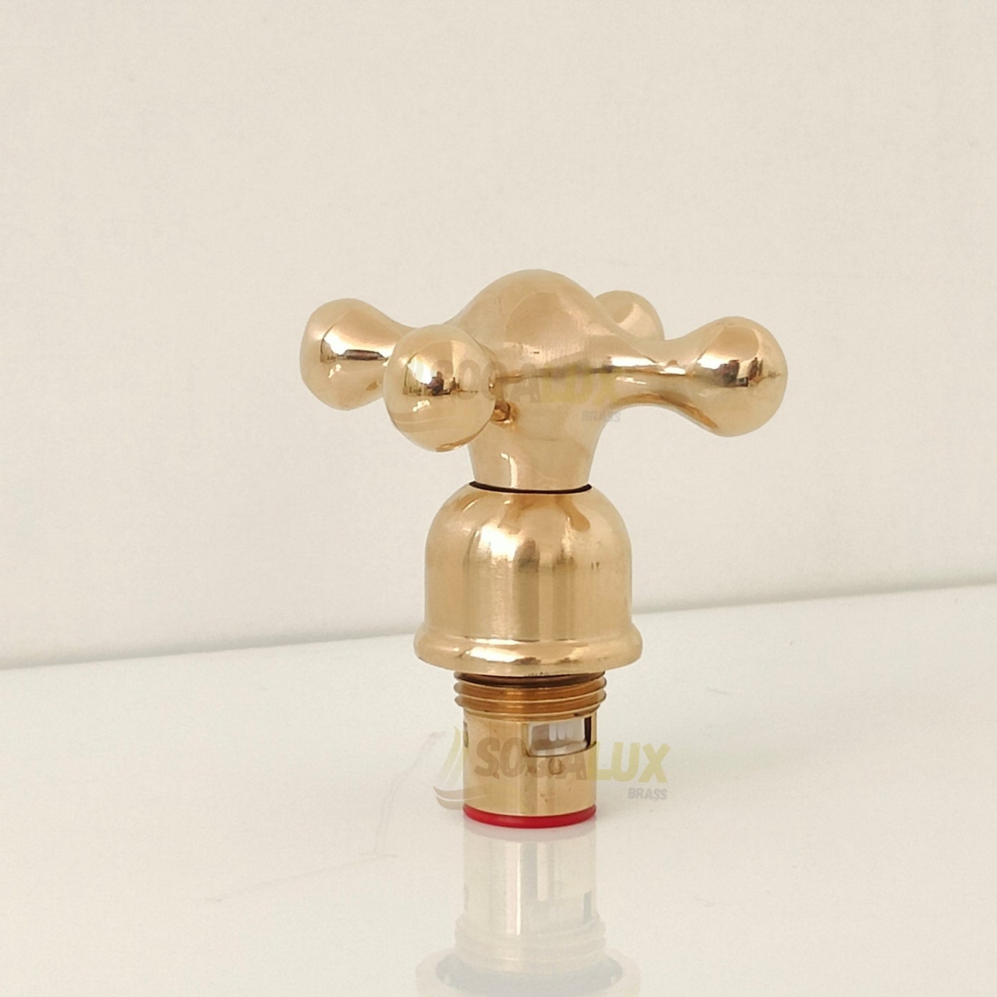 Handmade Faucet Handles Set of 2 - Stylish Valve And Cross Handle Design.