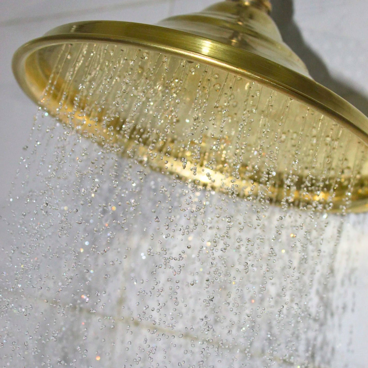 Unlacquered Solid Brass Shower Head, Indoor Outdoor Shower Fixture