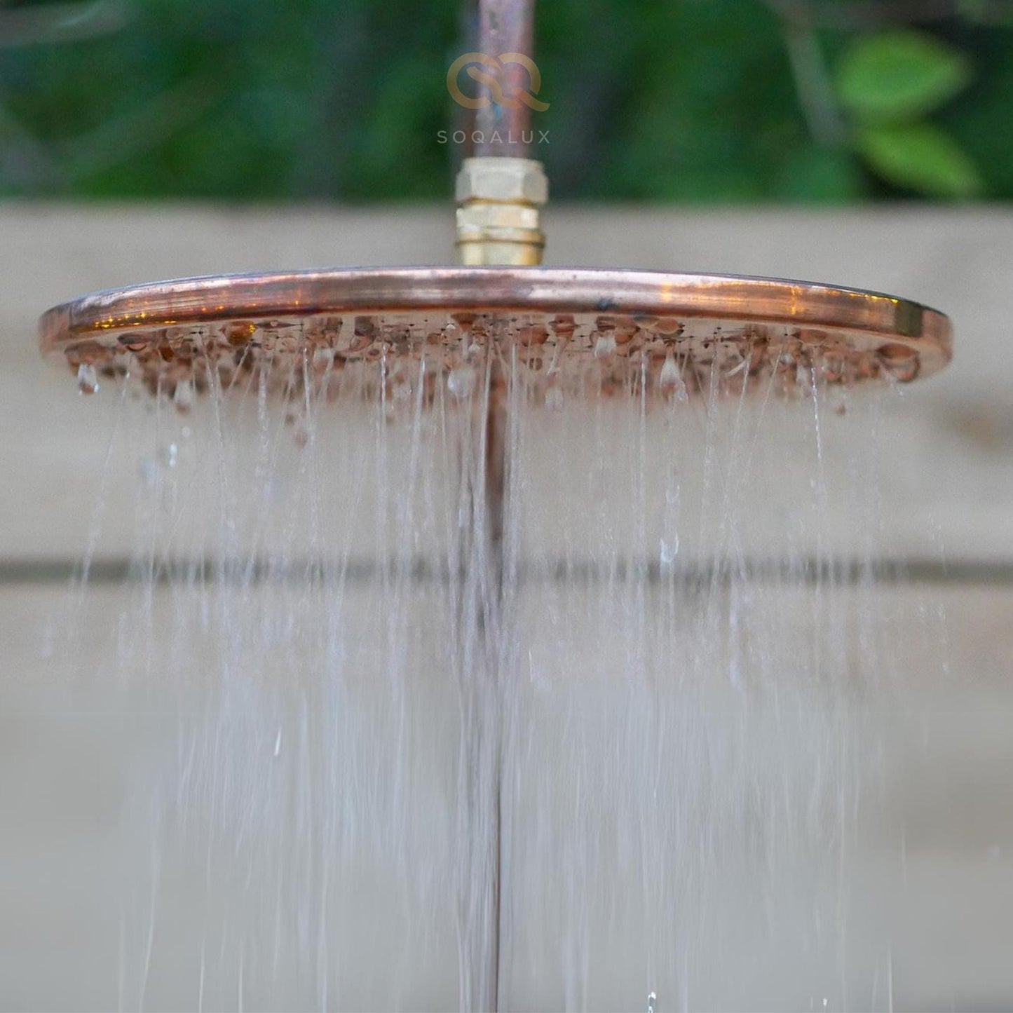 Unlacquered Solid Copper Rain Shower Head, Outdoor showerHead.