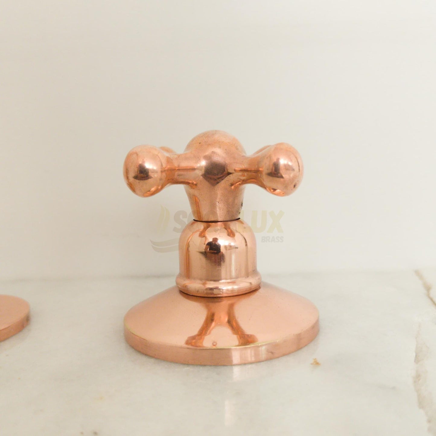 Unlacquered Copper Bathroom Faucet, Widespread 3-Hole Deck Mount, Gooseneck Tap.