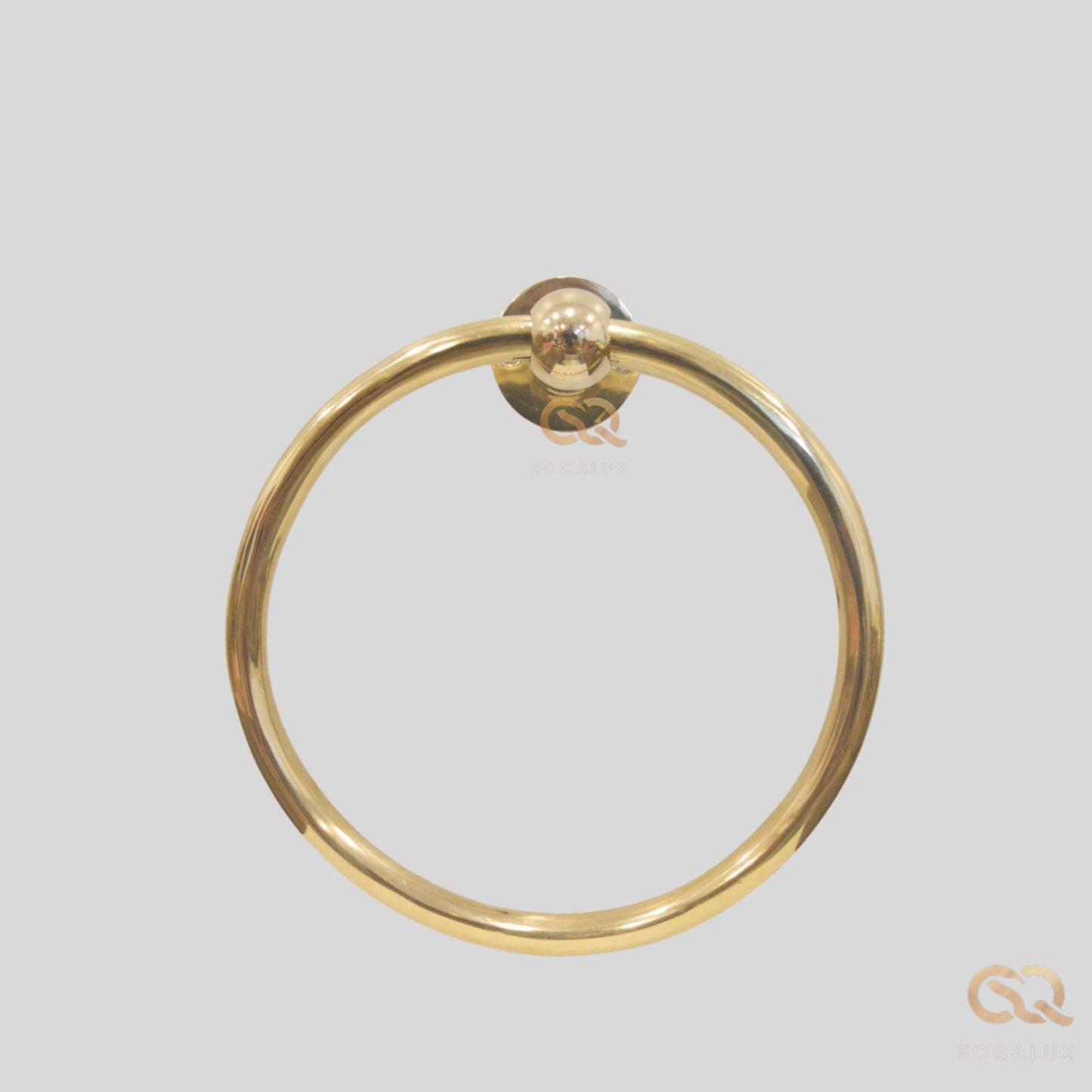 Unlacquered Brass Towel Ring, Bathroom Hand Towel Holder.