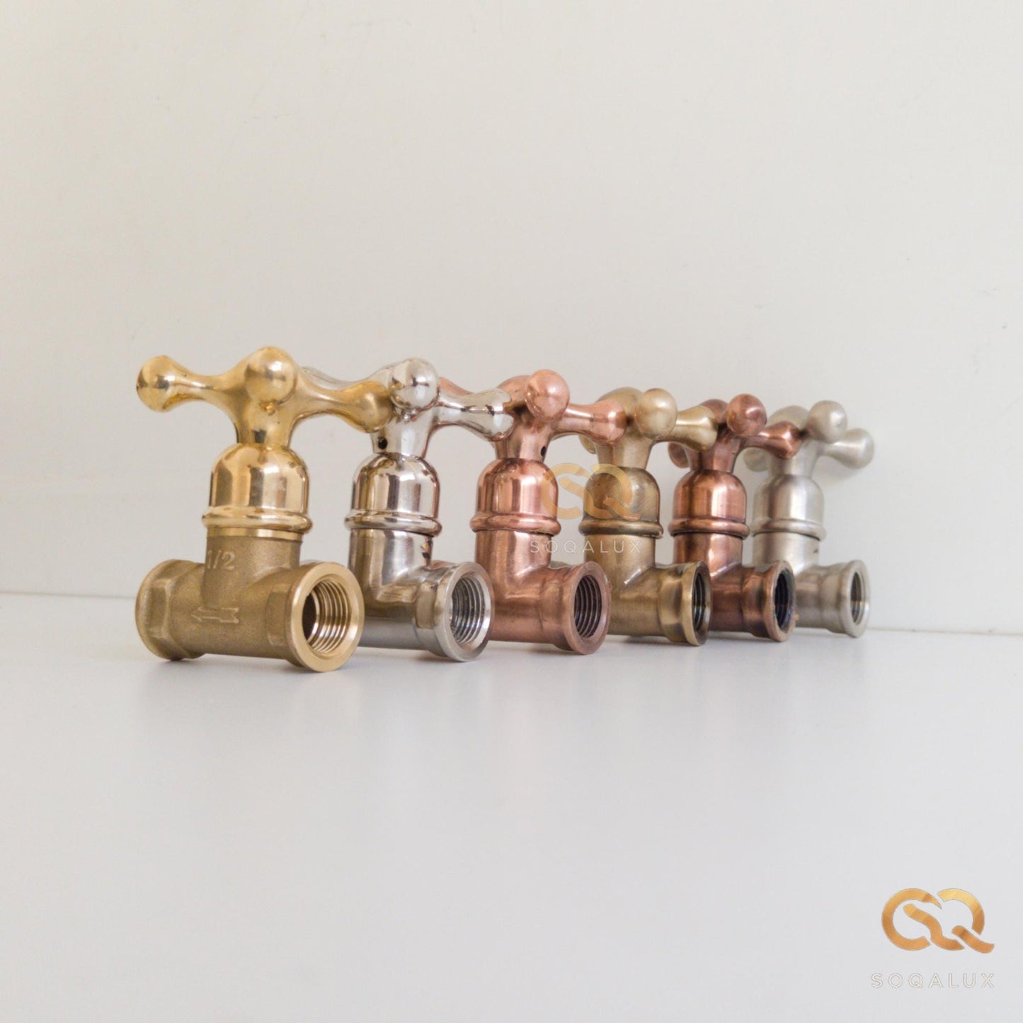 Classic Brass Gate Valve, Turn Shut Off Valve with Cross Handle, US Plumbing (1/2 inch).