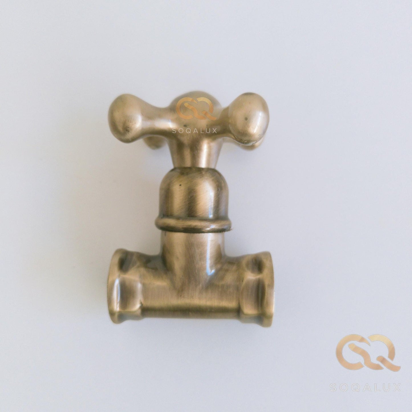 Classic Brass Gate Valve, Turn Shut Off Valve with Cross Handle, US Plumbing (1/2 inch).