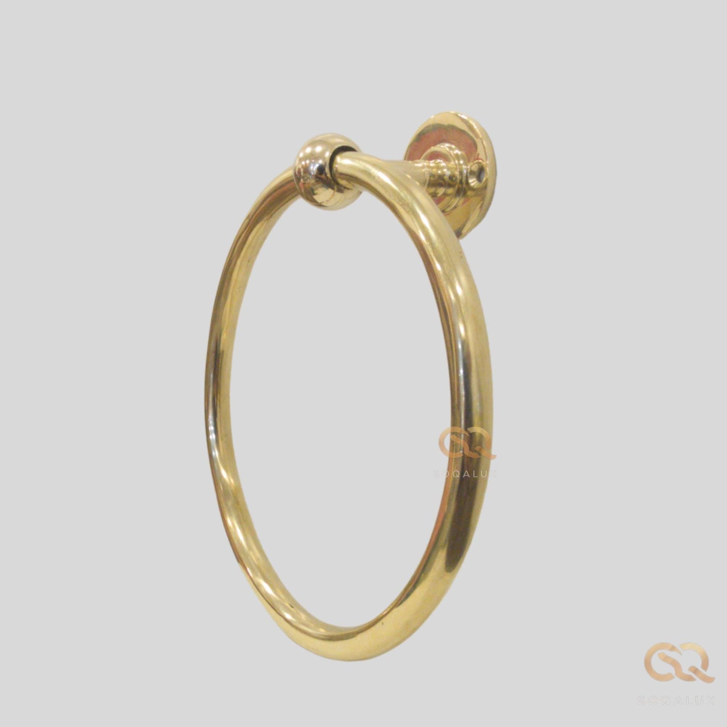 Unlacquered Brass Towel Ring, Bathroom Hand Towel Holder.