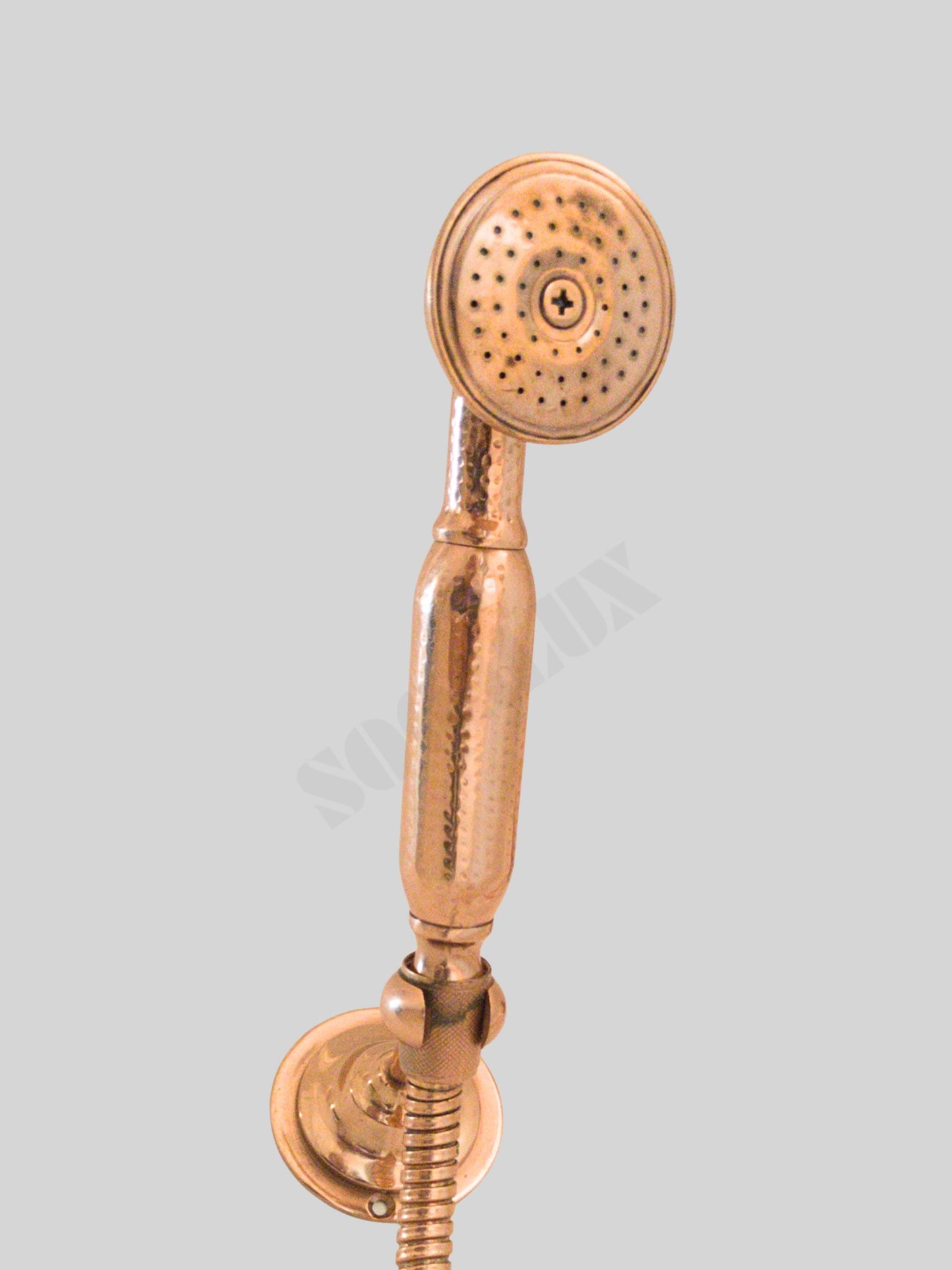 Unlacquered Aged Copper Shower Set, Rainfall Copper ShowerHead.