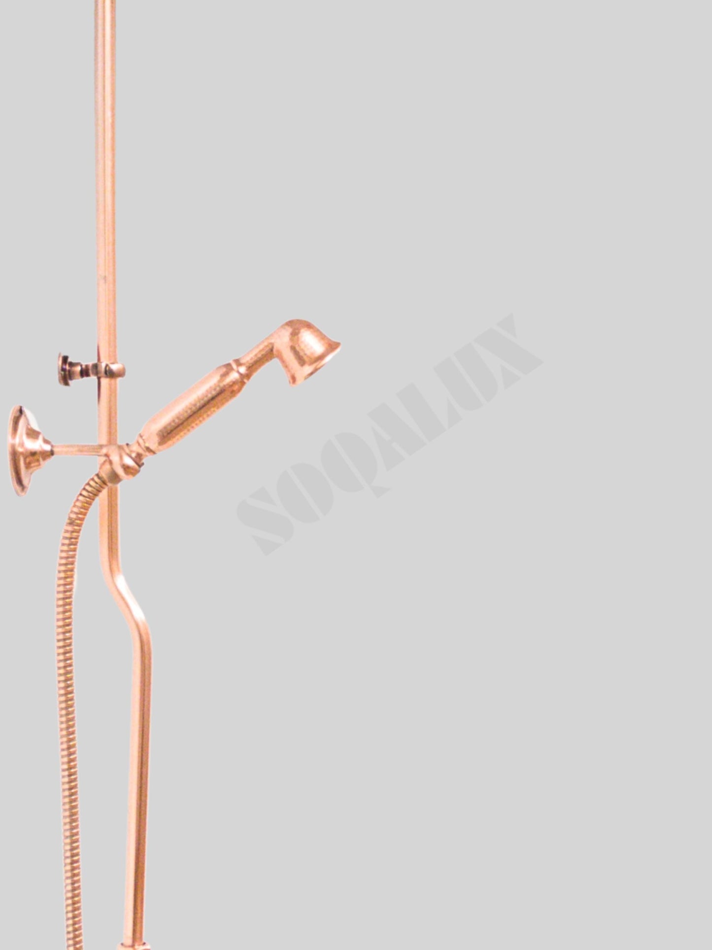Unlacquered Aged Copper Shower Set, Rainfall Copper ShowerHead.