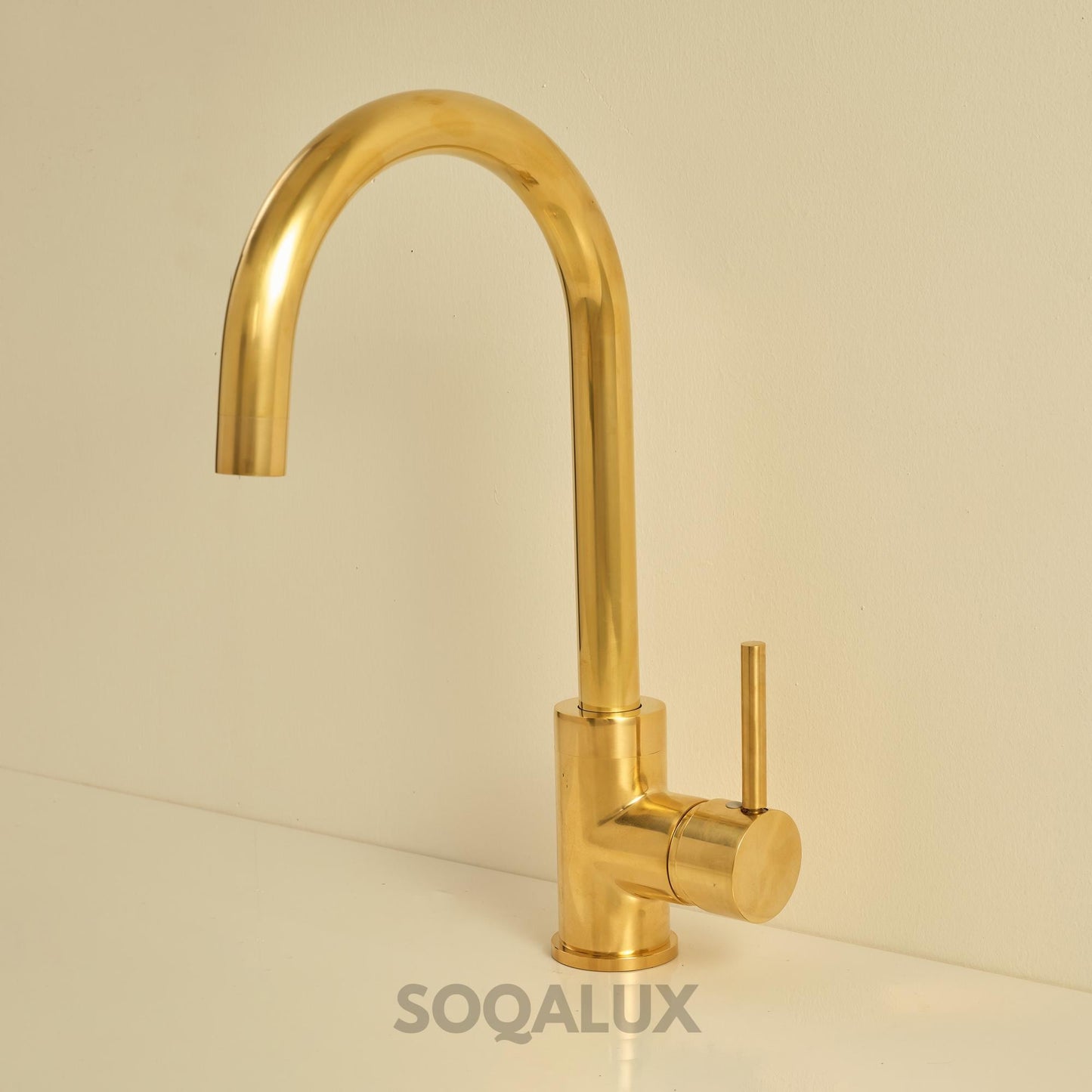 Unlacquered Solid Brass Faucet, Single Hole Faucet.