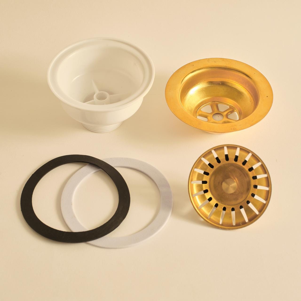 Unlacquered Brass Kitchen Sink Drain, Solid Brass Strainer, Drainer Sink.