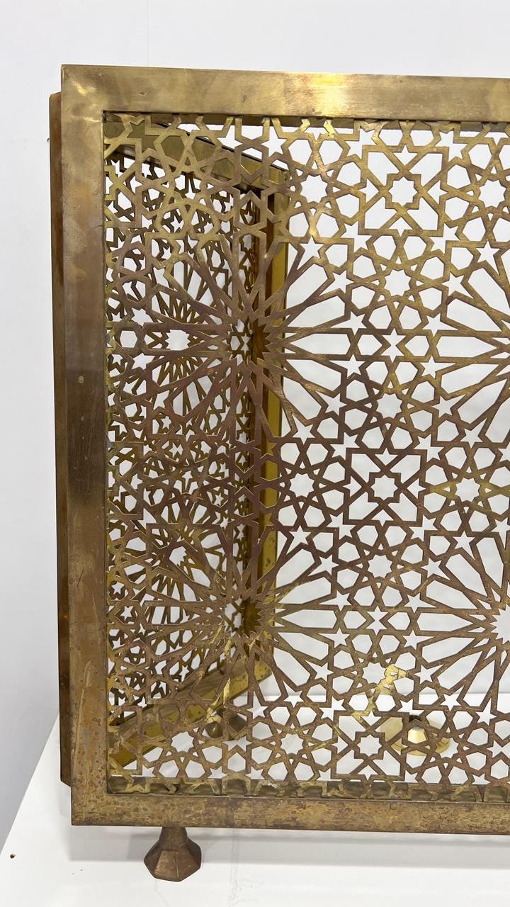 Handmade Fireplace screen with 3 panel screen, living room decor.