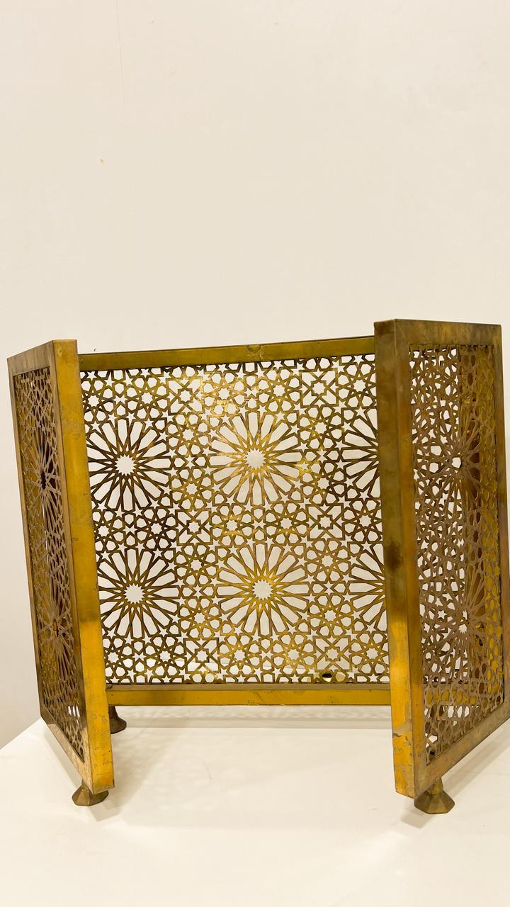 Handmade Fireplace screen with 3 panel screen, living room decor.