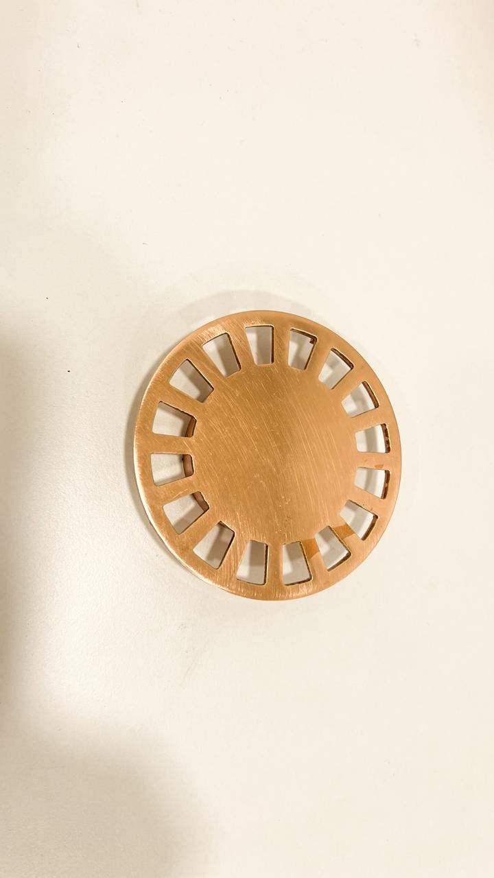 Unlacquered Square Solid Copper Shower Drain, Floor Drain.