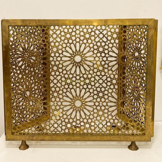 Handmade Fireplace screen with 3 panel screen, living room decor.