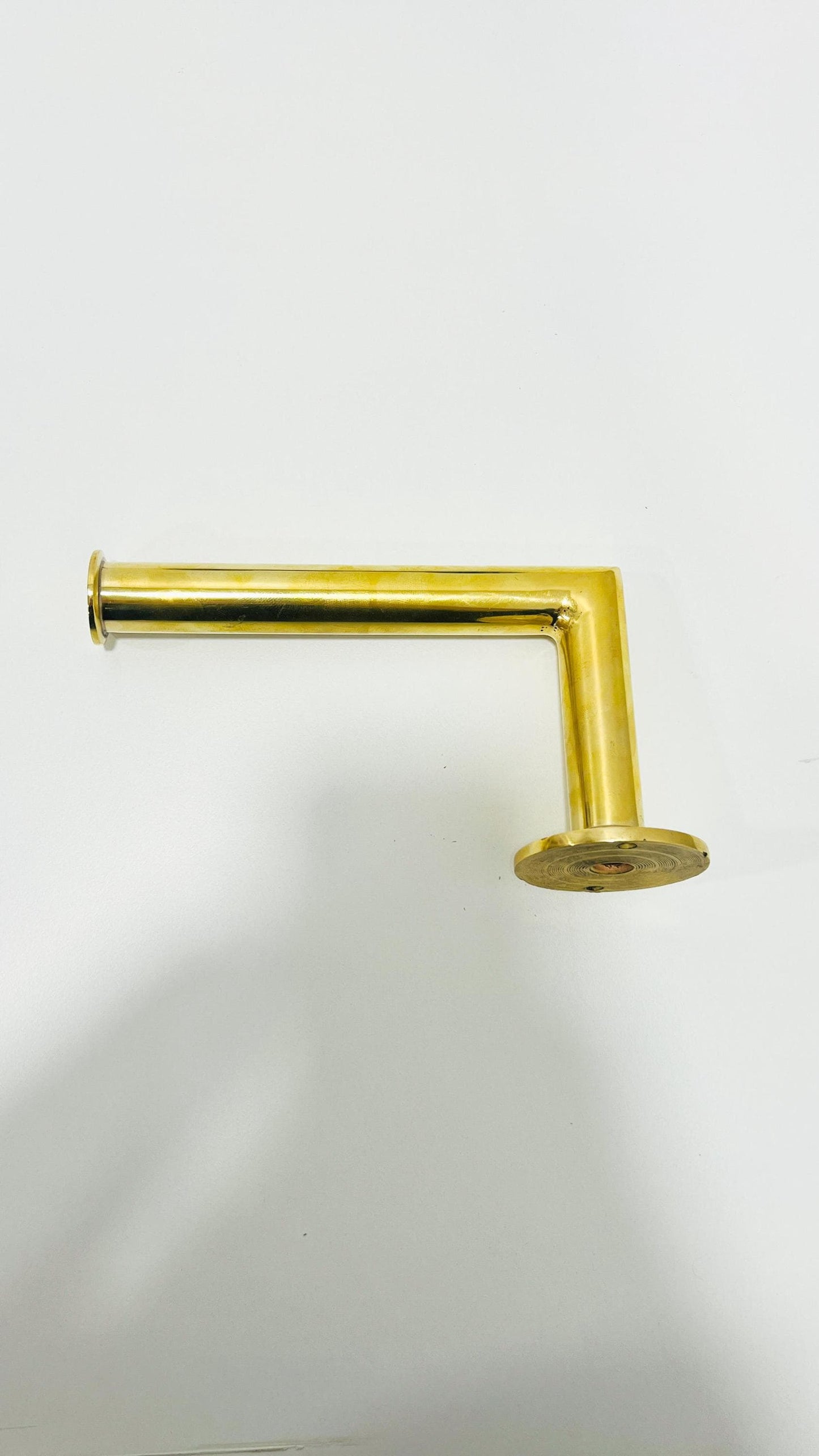 Unlacquered Brass Toilet Paper Holder for bathroom, Vintage hardware, Antique toilet roll.