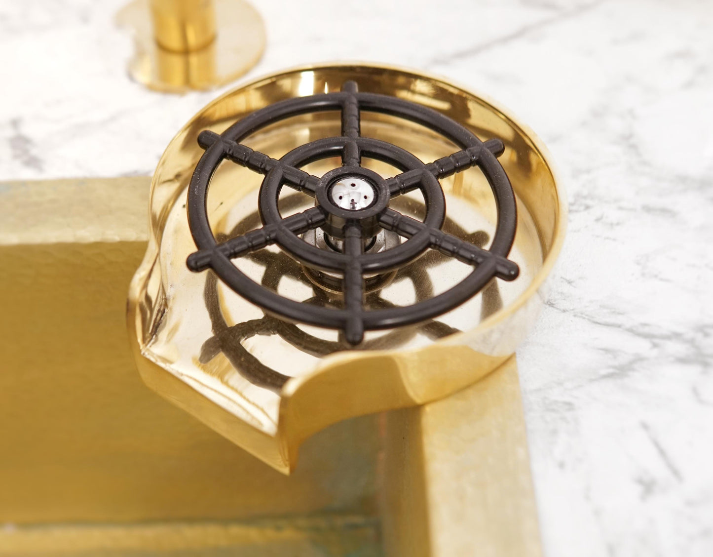 Unlacquered Brass Glass Rinser For Kitchen, Kitchen Sink Accessories.