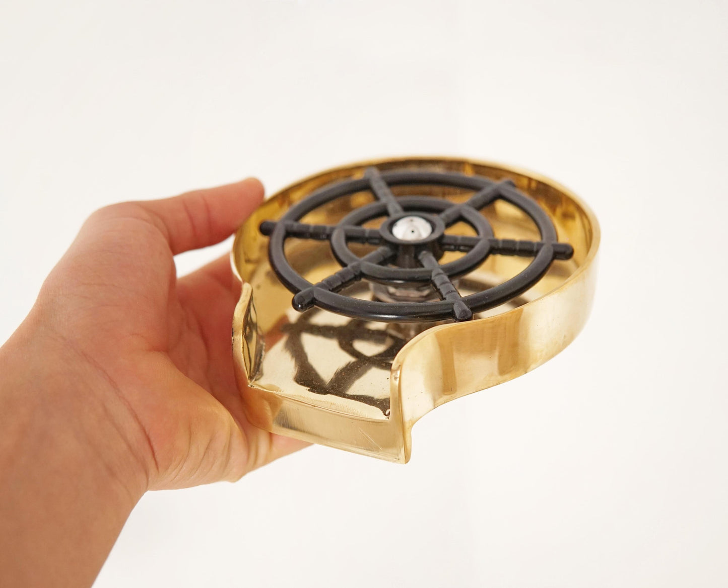 Unlacquered Brass Glass Rinser For Kitchen, Kitchen Sink Accessories.