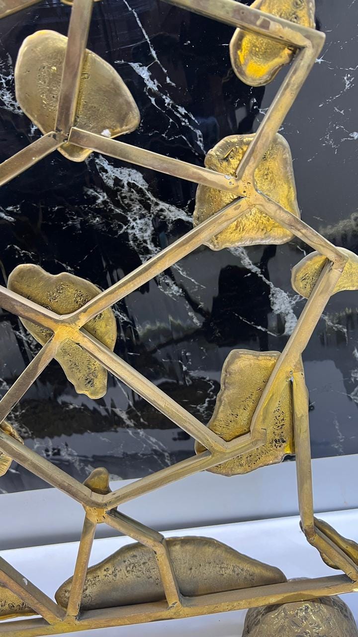 Unlacquered Solid brass fireplace screen, Handmade Cover.