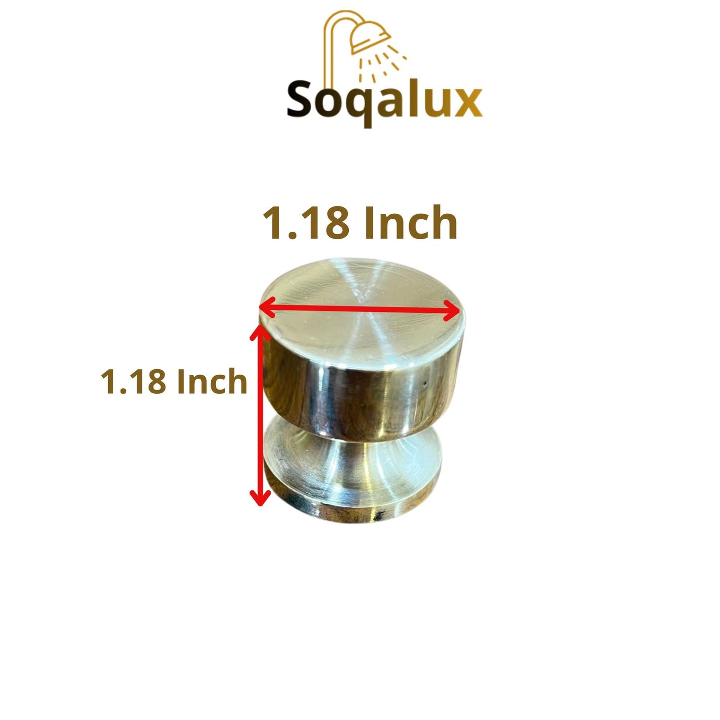 Unlacquered Solid Brass Round Knobs: Kitchen Cabinet Knobs.