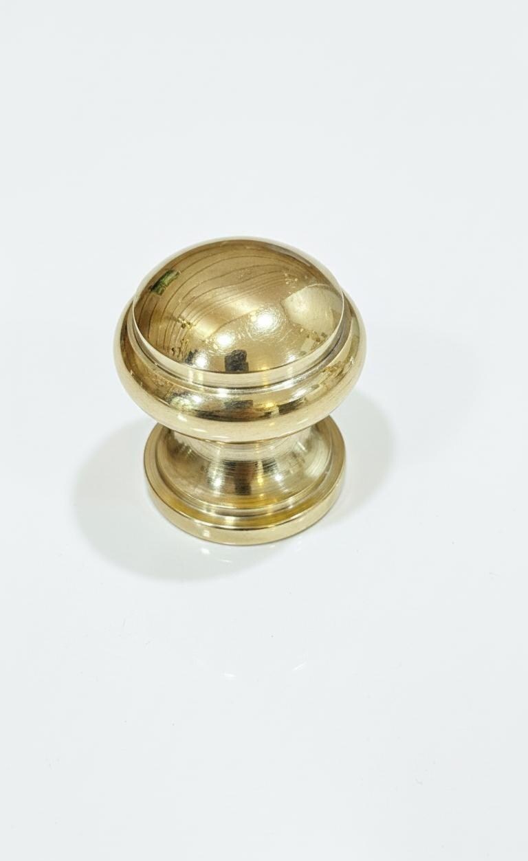 Unlacquered Solid Brass Ball Cabinet Knobs, Cabinet & Drawer Pull.