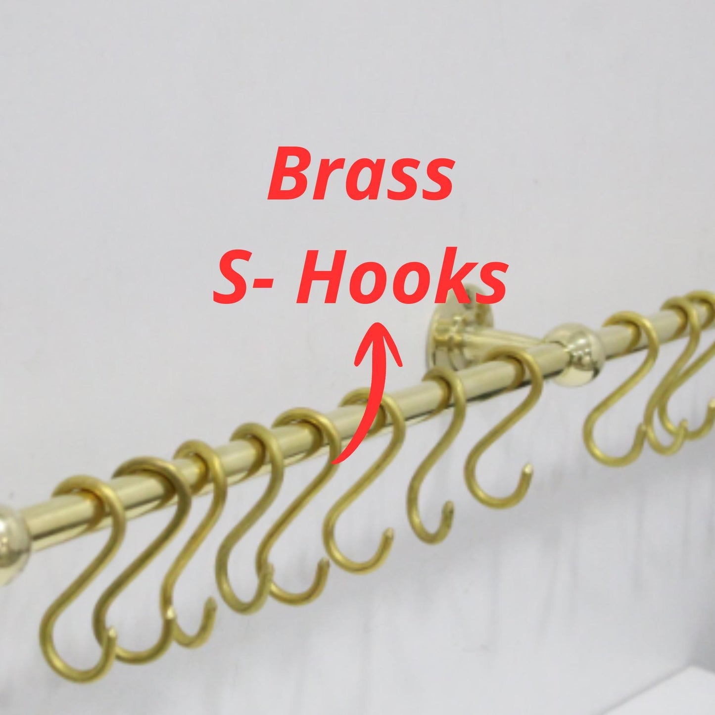 Unlacquered Solid Brass and copper S-Hooks, Kitchen Utensil.