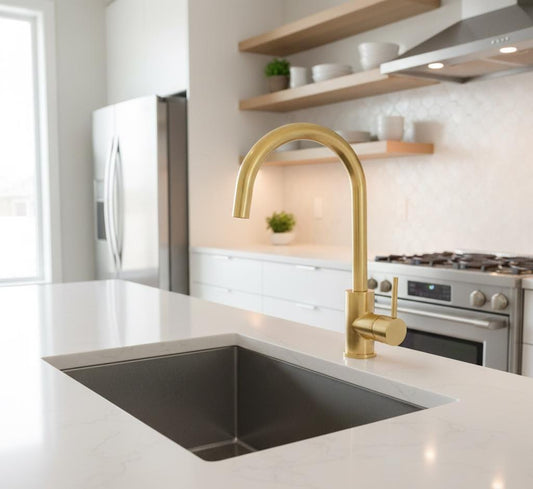 Unlacquered Solid Brass Faucet, Single Hole Faucet.