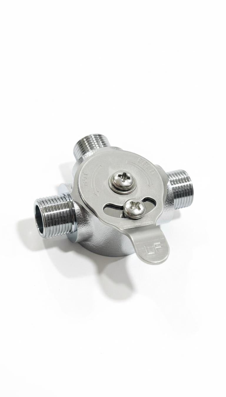 Manual Thermostatic Valve 1/2” – Hot and Cold Water Mixer for Shower, Sink & Tub.
