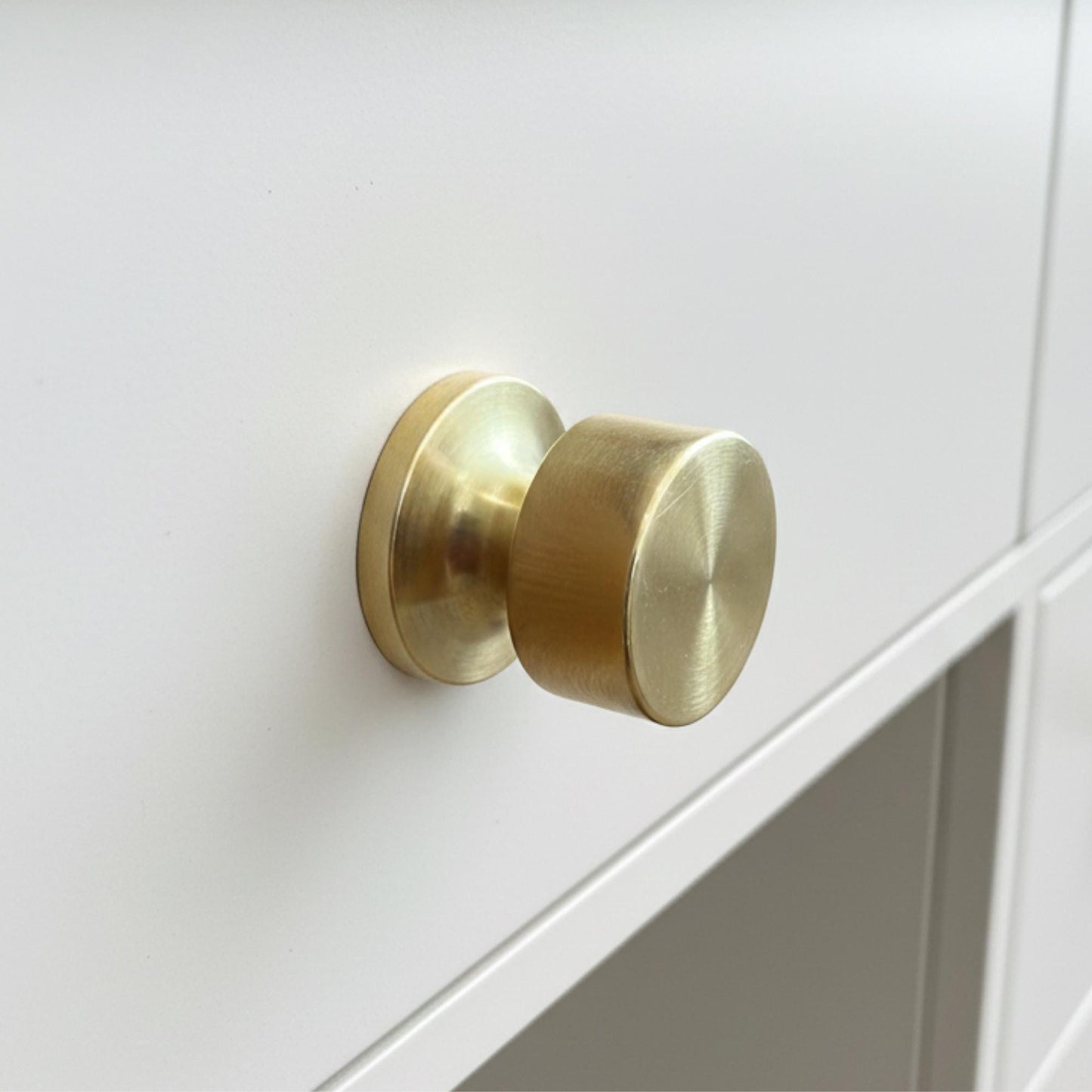 Unlacquered Solid Brass Round Knobs: Kitchen Cabinet Knobs.