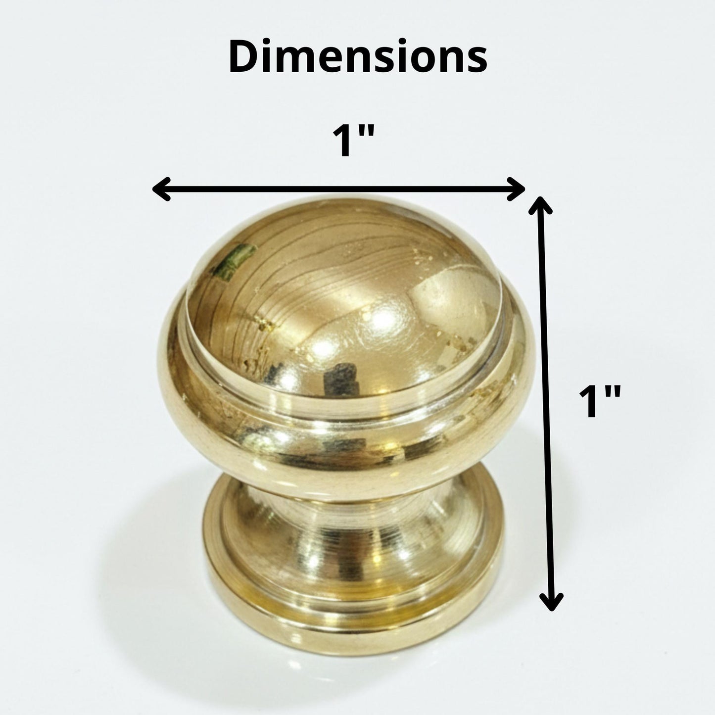 Unlacquered Solid Brass Ball Cabinet Knobs, Cabinet & Drawer Pull.